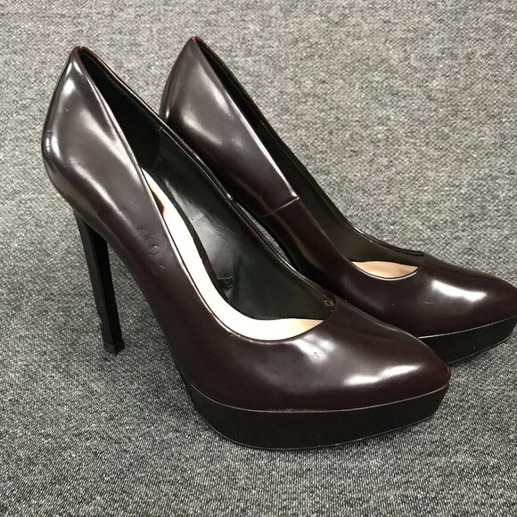 ZARA Woman Chocolate Brown 6 Inch Tall Platform Pump High Heels Size 8 US / 39 - Picture 4 of 8